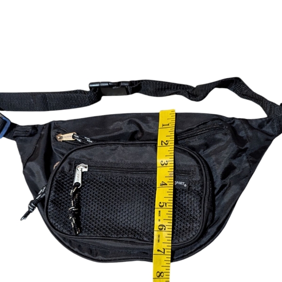 East Sport Fanny Pack Vintage Black Waist Bag Festival Retro - Picture 5 of 5
